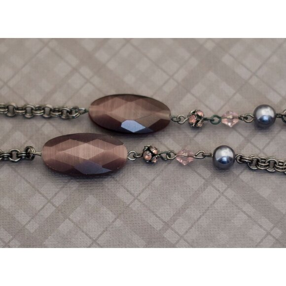 Don't Bead Nobody Else Vintage Beaded Necklace 40 inch - G2 - Picture 2 of 3